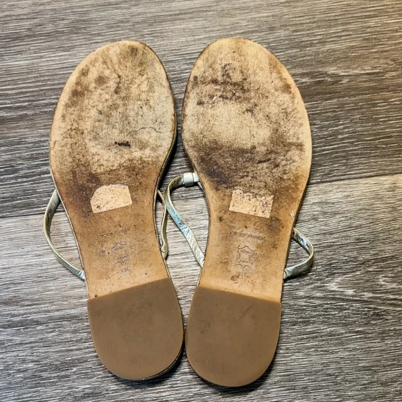 Tory Burch Metallic gold Sandals woman’s size 9 (j58) - Picture 7 of 8